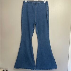 Forever 21 Premium Blue Wide Leg Jeans size L